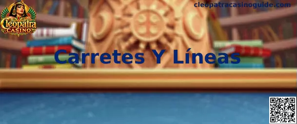 Representación visual de los carretes y las líneas de evaluación de una tragamonedas relacionada con Cleopatra Casino