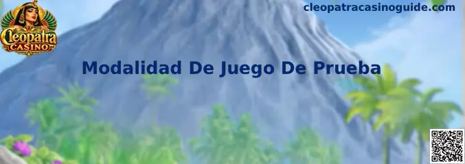Imagen ilustrativa de la modalidad de juego de prueba de Cleopatra Casino con temática egipcia